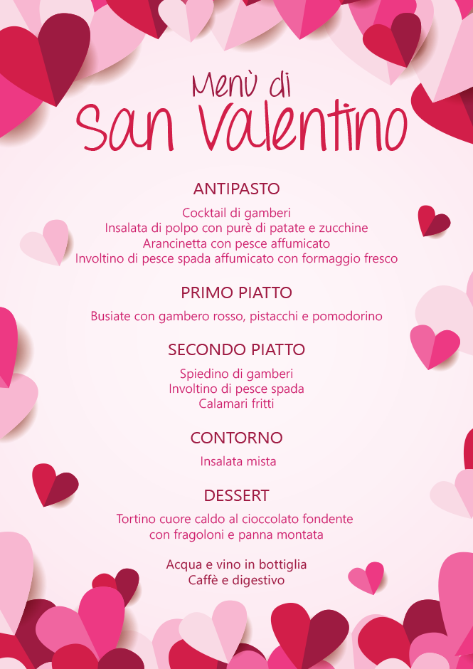Menù di San Valentino